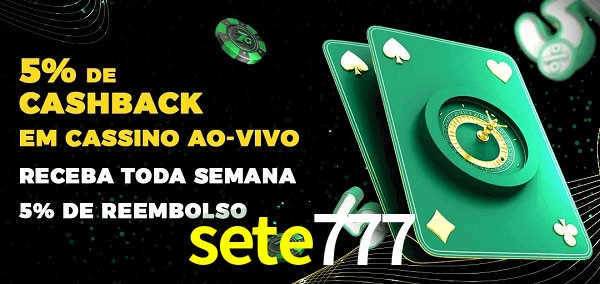 Promoções do cassino ao Vivo sete777